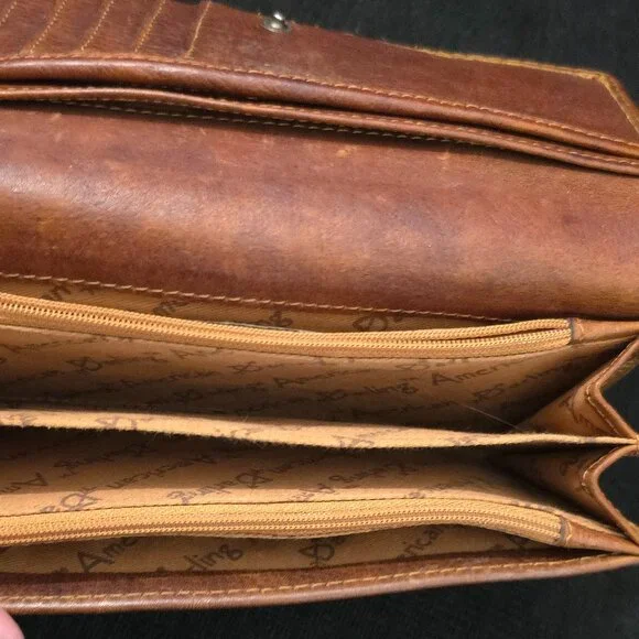 American Darling Brown Tooled Leather Wallet - Picture 11 of 12